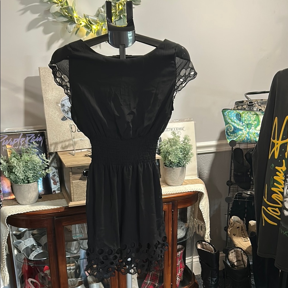 Bar III Black Babydoll Mini Dress for Cocktail Nights